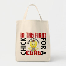 Chick In The Fight Diabetes Canvas Bag