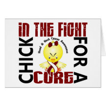 Chick In The Fight Head And Neck Cancer Greeting Card