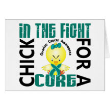 Chick In The Fight Ovarian Cancer Greeting Card