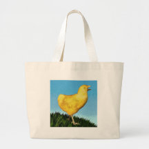 Chick in the Grass Tote Bag