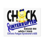Chick Interrupted 2 CFS Chronic Fatigue Syndrome postcards