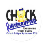 Chick Interrupted 2 CFS Chronic Fatigue Syndrome stickers