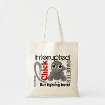 Chick Interrupted 3 Diabetes Tote Bags