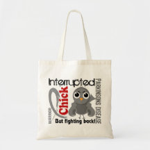 Chick Interrupted 3 Parkinson's Disease Canvas Bags