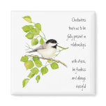 Chickadee, Animal Totem, Bird, Nature Fridge Magnet