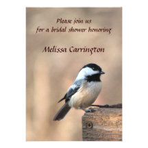Chickadee Bridal Shower Custom Invitation