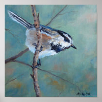 Chickadee Fine Art Bird Poster