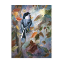 Chickadee In the Fall Postcard