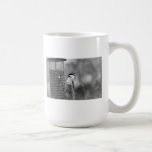 chickadee on a feeder coffee mug