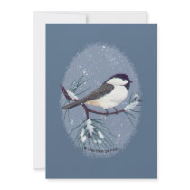 Chickadee Oval invitation