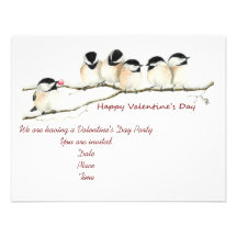 Chickadee Valentine invite