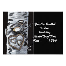 Chickadee wedding invite