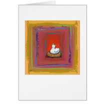 Chicken art hen laying eggs fun colourful painting