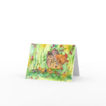 Chicken Bird Family Watercolor Blank Note Card