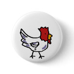 chicken pinback button