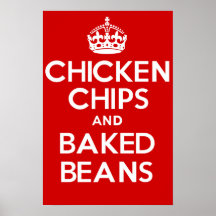 CHICKEN CHIPS and BAKED BEANS Print