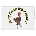 Chicken cross the road card