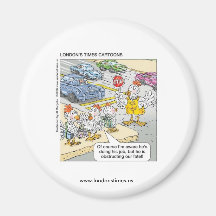 Chicken Crossing Road Funny Novelty Magnet