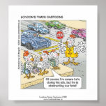 Chicken Crossing Road Funny Poster posters