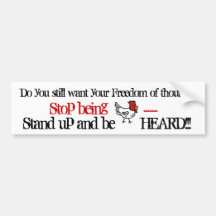 chicken, Do you still want your Freedom of thou... Bumper Sticker