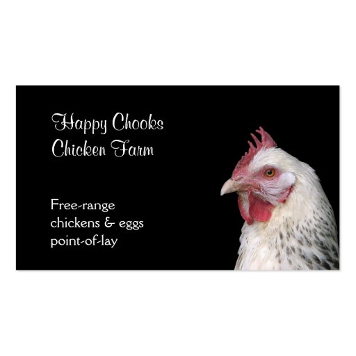 Chicken farm business card Zazzle