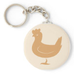 Chicken Hen Icon Keychain