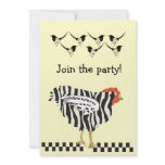 Chicken magpie party Invitation
