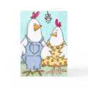 Chicken Mistletoe cards