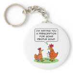 chicken people doctor patient soup key chains