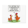 chicken people doctor patient soup postcards