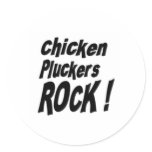 Chicken Pluckers Rock! Sticker