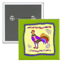 Chicken Quilt Buttons