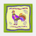 Chicken Quilt Fridge Magnets