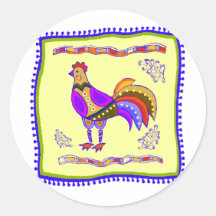 Chicken Quilt Sticker