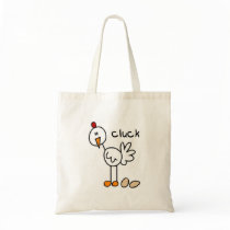 Chicken Says Cluck T-shirts and Gifts Canvas Bags