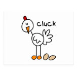 Chicken Says Cluck Tshirts and Gifts Post Card