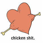 chicken shit heart photo sculptures
