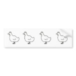 Chicken - simple clean original line art drawing bumper stickers