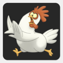 Chicken Square Stickers