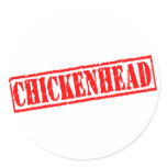 Chickenhead Stamp Round Sticker