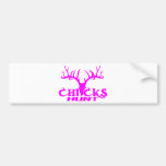 CHICKS DEER HUNT BUMPER STICKER