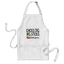 Chicks Dig Big Sticks (Baseball) Aprons