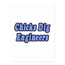 Chicks Dig Engineers Postcard
