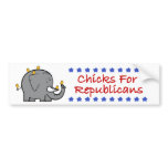 chicks for republicans bumper sticker bumper stickers