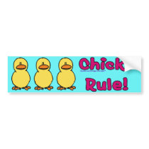 Chicks Rule Bumper Sticker