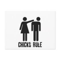 Chicks rule postcards