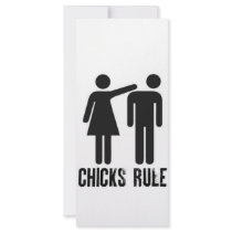 Chicks rule rack cards