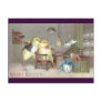 Chicks Smooch in Office Full of Eggs Post Card