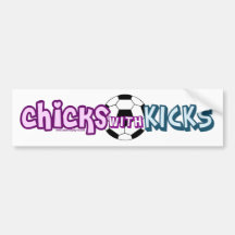 Chicks with Kicks Bumper Stickers