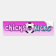 Chicks with Kicks Bumper Stickers